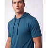 image:image3 Pack Mens Dry Fit Short Sleeve Hoodies Shirts Athletic Workout Gym  Available In Big amp Tall Moisture Wicking Pullover Drawstring Running Fishing Hiking Soccer Training Summer StretchSet 7
