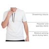 image:image3 Pack Mens Dry Fit Short Sleeve Hoodies Shirts Athletic Workout Gym  Available In Big amp Tall Moisture Wicking Pullover Drawstring Running Fishing Hiking Soccer Training Summer StretchSet 10