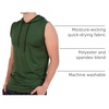 image:image3 Pack Mens Dry Fit Tank Top Hoodie Sleeveless Hooded Workout Gym Active  Available in Big amp Tall Gym Bodybuilding Running Muscle Cut Drawstring Hood Work Soccer Breathable amp LightweightSet 2