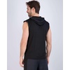 image:image3 Pack Mens Dry Fit Tank Top Hoodie Sleeveless Hooded Workout Gym Active  Available in Big amp Tall Gym Bodybuilding Running Muscle Cut Drawstring Hood Work Soccer Breathable amp LightweightSet 2