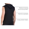image:image3 Pack Mens Dry Fit Tank Top Hoodie Sleeveless Hooded Workout Gym Active  Available in Big amp Tall Gym Bodybuilding Running Muscle Cut Drawstring Hood Work Soccer Breathable amp LightweightSet 1