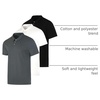 image:image3 Pack Mens Short Sleeve Cotton Jersey Polo Quick Dry Golf Collared Shirt  Available in Big amp Tall Moisture Wicking Bowling Athletic Casual Breathable Knit Pullover Polos PerformanceSet H