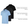 image:image3 Pack Mens Short Sleeve Cotton Jersey Polo Quick Dry Golf Collared Shirt  Available in Big amp Tall Moisture Wicking Bowling Athletic Casual Breathable Knit Pullover Polos PerformanceSet G
