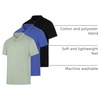 image:image3 Pack Mens Short Sleeve Cotton Jersey Polo Quick Dry Golf Collared Shirt  Available in Big amp Tall Moisture Wicking Bowling Athletic Casual Breathable Knit Pullover Polos PerformanceSet L