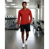 image:image4 Pack Mens Long Sleeve Crew Neck T Shirts Sun UPF 50 Athletic Workout Gym  Dry Fit Fishing Hiking Running Sunshirt Protection Base Layer Undershirts Work Construction Cycling OutdoorSet M
