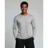 image:image4 Pack Mens Long Sleeve Crew Neck T Shirts Sun UPF 50 Athletic Workout Gym  Dry Fit Fishing Hiking Running Sunshirt Protection Base Layer Undershirts Work Construction Cycling OutdoorSet G