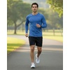 image:image4 Pack Mens Long Sleeve Crew Neck T Shirts Sun UPF 50 Athletic Workout Gym  Dry Fit Fishing Hiking Running Sunshirt Protection Base Layer Undershirts Work Construction Cycling OutdoorSet L