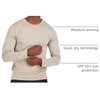 image:image4 Pack Mens Long Sleeve Crew Neck T Shirts Sun UPF 50 Athletic Workout Gym  Dry Fit Fishing Hiking Running Sunshirt Protection Base Layer Undershirts Work Construction Cycling OutdoorSet M