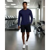image:image4 Pack Mens Long Sleeve Crew Neck T Shirts Sun UPF 50 Athletic Workout Gym  Dry Fit Fishing Hiking Running Sunshirt Protection Base Layer Undershirts Work Construction Cycling OutdoorSet I