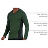 image:image4 Pack Mens Long Sleeve V Neck Dry Fit Shirt Athletic Workout Gym UPF 50  Available in Big amp Tall Undershirt Base Layer Golf Running Cooling Compression Work Moisture Wicking amp BreathableSet 4