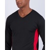image:image4 Pack Mens Long Sleeve V Neck Dry Fit Shirt Athletic Workout Gym UPF 50  Available in Big amp Tall Undershirt Base Layer Golf Running Cooling Compression Work Moisture Wicking amp BreathableSet 4