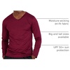 image:image4 Pack Mens Long Sleeve V Neck Dry Fit Shirt Athletic Workout Gym UPF 50  Available in Big amp Tall Undershirt Base Layer Golf Running Cooling Compression Work Moisture Wicking amp BreathableSet 1