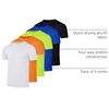 image:image5 Pack Mens Dry Fit Workout T Shirts Crew Neck Athletic Gym Running Tees  Short Sleeve Moisture Wicking Cooling Stretch Undershirts Work Summer Hiking Tennis Basketball Sports ExerciseSet 14