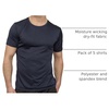 image:image5 Pack Mens Dry Fit Workout T Shirts Crew Neck Athletic Gym Running Tees  Short Sleeve Moisture Wicking Cooling Stretch Undershirts Work Summer Hiking Tennis Basketball Sports ExerciseSet 12