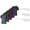 image:image5 Pack Mens Dry Fit Workout T Shirts Crew Neck Athletic Gym Running Tees  Short Sleeve Moisture Wicking Cooling Stretch Undershirts Work Summer Hiking Tennis Basketball Sports ExerciseSet 13