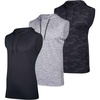 image:image3 Pack Mens Dry Fit Tank Top Hoodie Sleeveless Hooded Workout Gym Active  Available in Big amp Tall Gym Bodybuilding Running Muscle Cut Drawstring Hood Work Soccer Breathable amp LightweightSet 5