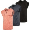 image:image3 Pack Mens Dry Fit Tank Top Hoodie Sleeveless Hooded Workout Gym Active  Available in Big amp Tall Gym Bodybuilding Running Muscle Cut Drawstring Hood Work Soccer Breathable amp LightweightSet 9