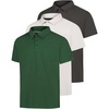 image:image3 Pack Mens Polo Shirts with Pocket Short Sleeve Dry Fit Golf Work Casual  Available in Big amp Tall Work Rugby Casual Business Wear Tactical Wrinkle Resistant Breathable amp Moisture WickingSet 1