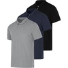 image:image3 Pack Mens Short Sleeve Cotton Jersey Polo Quick Dry Golf Collared Shirt  Available in Big amp Tall Moisture Wicking Bowling Athletic Casual Breathable Knit Pullover Polos PerformanceSet M