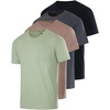 image:image4 Pack Mens Cotton Pocket T Shirts Crew Neck Short Sleeve Athletic Gym  Available In Big amp Tall Tee Undershirts Moisture Wicking Soft Stretchy Casual Workout Running Classic FitMultipackSet 8