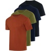 image:image4 Pack Mens Cotton Pocket T Shirts Crew Neck Short Sleeve Athletic Gym  Available In Big amp Tall Tee Undershirts Moisture Wicking Soft Stretchy Casual Workout Running Classic FitMultipackSet 9