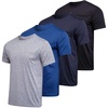 image:image4 Pack Mens Dry Fit Short Sleeve Pocket T Shirts Running Gym Workout Tees  Available in Big amp Tall Quick Dry Athletic Exercise Training Crossfit Hiking Basketball Soccer Tennis Golf SportsSet 7