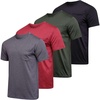 image:image4 Pack Mens Dry Fit Short Sleeve Pocket T Shirts Running Gym Workout Tees  Available in Big amp Tall Quick Dry Athletic Exercise Training Crossfit Hiking Basketball Soccer Tennis Golf SportsSet 4