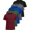 image:image5 Pack Boys Mesh Short Sleeve T Shirts Teen Athletic Tops Kids Tees Soccer  Available In US Sizes 4 To 18 Kids Undershirts School Soccer Basketball Baseball Breathable Cooling Sports FranelasSet D