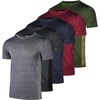 image:image5 Pack Mens Dry Fit Workout T Shirts Crew Neck Athletic Gym Running Tees  Short Sleeve Moisture Wicking Cooling Stretch Undershirts Work Summer Hiking Tennis Basketball Sports ExerciseSet 12