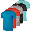 image:image5 Pack Mens Dry Fit Workout T Shirts Crew Neck Athletic Gym Running Tees  Short Sleeve Moisture Wicking Cooling Stretch Undershirts Work Summer Hiking Tennis Basketball Sports ExerciseSet 17