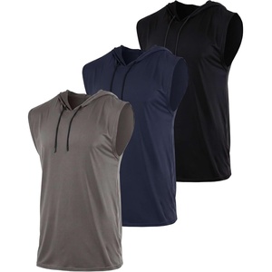 image:image3 Pack Mens Dry Fit Tank Top Hoodie Sleeveless Hooded Workout Gym Active  Available in Big amp Tall Gym Bodybuilding Running Muscle Cut Drawstring Hood Work Soccer Breathable amp LightweightSet 11
