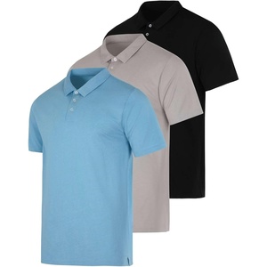 image:image3 Pack Mens Short Sleeve Cotton Jersey Polo Quick Dry Golf Collared Shirt  Available in Big amp Tall Moisture Wicking Bowling Athletic Casual Breathable Knit Pullover Polos PerformanceSet B