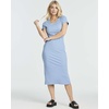 image:image3 Pack Womens Casual Midi Dresses Scoop Neck Ribbed Knit with Side Slit  Casual Work Summer Beach Vacation Everyday Wear Stretch Dress Sleeves Jersey Maxi Soft amp LightweightSet 3