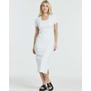 image:image3 Pack Womens Casual Midi Dresses Scoop Neck Ribbed Knit with Side Slit  Casual Work Summer Beach Vacation Everyday Wear Stretch Dress Sleeves Jersey Maxi Soft amp LightweightSet 5