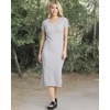 image:image3 Pack Womens Casual Midi Dresses Scoop Neck Ribbed Knit with Side Slit  Casual Work Summer Beach Vacation Everyday Wear Stretch Dress Sleeves Jersey Maxi Soft amp LightweightSet 3