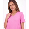 image:image3 Pack Womens Maxi Long Nightgowns Short Sleeve Night Shirt PJ Sleep Dress  Available In Plus Size Cute Summer House Lounge Pajama Nighties Adult Ladies Overnight Cooling Lightweight V Neck HomeSet 6