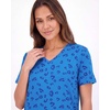 image:image3 Pack Womens Maxi Long Nightgowns Short Sleeve Night Shirt PJ Sleep Dress  Available In Plus Size Cute Summer House Lounge Pajama Nighties Adult Ladies Overnight Cooling Lightweight V Neck HomeSet 8