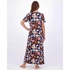 image:image3 Pack Womens Maxi Long Nightgowns Short Sleeve Night Shirt PJ Sleep Dress  Available In Plus Size Cute Summer House Lounge Pajama Nighties Adult Ladies Overnight Cooling Lightweight V Neck HomeSet 4