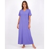 image:image3 Pack Womens Maxi Long Nightgowns Short Sleeve Night Shirt PJ Sleep Dress  Available In Plus Size Cute Summer House Lounge Pajama Nighties Adult Ladies Overnight Cooling Lightweight V Neck HomeSet 5