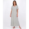 image:image3 Pack Womens Maxi Long Nightgowns Short Sleeve Night Shirt PJ Sleep Dress  Available In Plus Size Cute Summer House Lounge Pajama Nighties Adult Ladies Overnight Cooling Lightweight V Neck HomeSet 11