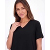 image:image3 Pack Womens Maxi Long Nightgowns Short Sleeve Night Shirt PJ Sleep Dress  Available In Plus Size Cute Summer House Lounge Pajama Nighties Adult Ladies Overnight Cooling Lightweight V Neck HomeSet 9