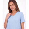 image:image3 Pack Womens Maxi Long Nightgowns Short Sleeve Night Shirt PJ Sleep Dress  Available In Plus Size Cute Summer House Lounge Pajama Nighties Adult Ladies Overnight Cooling Lightweight V Neck HomeSet 12