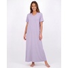 image:image3 Pack Womens Maxi Long Nightgowns Short Sleeve Night Shirt PJ Sleep Dress  Available In Plus Size Cute Summer House Lounge Pajama Nighties Adult Ladies Overnight Cooling Lightweight V Neck HomeSet 13