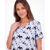 image:image3 Pack Womens Maxi Long Nightgowns Short Sleeve Night Shirt PJ Sleep Dress  Available In Plus Size Cute Summer House Lounge Pajama Nighties Adult Ladies Overnight Cooling Lightweight V Neck HomeSet 1