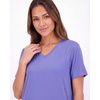 image:image3 Pack Womens Maxi Long Nightgowns Short Sleeve Night Shirt PJ Sleep Dress  Available In Plus Size Cute Summer House Lounge Pajama Nighties Adult Ladies Overnight Cooling Lightweight V Neck HomeSet 5
