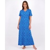 image:image3 Pack Womens Maxi Long Nightgowns Short Sleeve Night Shirt PJ Sleep Dress  Available In Plus Size Cute Summer House Lounge Pajama Nighties Adult Ladies Overnight Cooling Lightweight V Neck HomeSet 8