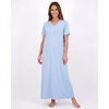 image:image3 Pack Womens Maxi Long Nightgowns Short Sleeve Night Shirt PJ Sleep Dress  Available In Plus Size Cute Summer House Lounge Pajama Nighties Adult Ladies Overnight Cooling Lightweight V Neck HomeSet 12