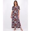 image:image3 Pack Womens Maxi Long Nightgowns Short Sleeve Night Shirt PJ Sleep Dress  Available In Plus Size Cute Summer House Lounge Pajama Nighties Adult Ladies Overnight Cooling Lightweight V Neck HomeSet 4