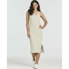 image:image3 Pack Womens Midi Dresses Sleeveless Tank Casual Long Beach Sundress Slit  Available In Plus Size Knee Length Ribbed Knit Shift Jersey Layering Work Travel Summer Vacation Comfy StretchySet 5