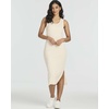 image:image3 Pack Womens Midi Dresses Sleeveless Tank Casual Long Beach Sundress Slit  Available In Plus Size Knee Length Ribbed Knit Shift Jersey Layering Work Travel Summer Vacation Comfy StretchySet 2